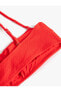 Straplez Bikini Üstü Dokulu Çıkarılabilir Askılı Kaplı