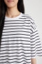 Фото #5 товара Футболка Defacto Oversize Fit Striped Tee