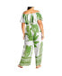 Plus Size Peta Border Jumpsuit Opulent oasis, 12 - фото #2