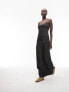 Фото #1 товара Topshop Tall denim slip dress in black
