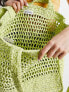 Сумка Monki - Crochet Tote in Lime Green