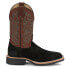 Justin Boots Alamo Wide Square Toe Cowboy Mens Black, Brown Casual Boots BR389