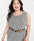 Фото #3 товара Plus Size Double-Weave Sheath Dress, Created for Macy's
