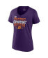 ფოტო #2 პროდუქტის Women's Purple Phoenix Suns 2022 Pacific Division Champions Locker Room V-Neck T-shirt