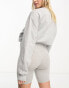 Фото #4 товара ASOS DESIGN Maternity over the bump basic legging short in grey marl