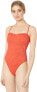 Фото #1 товара Lucky Brand 189113 Womens One Piece Swimwear Tie-back Hot Coral Size Large