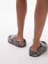 Фото #4 товара Topshop Glory sunken footbed mule sandal in natural snake