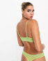 ASOS DESIGN Maddy clean mesh soft bra in bright lime