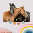 Фото #9 товара Настенный декор для детской Bilderwelten Kindergarderobe Kuschelnde Pferde