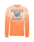 Men's and Women's Orange New York Knicks Mohave Sun-Dipped Long Sleeve T-Shirt