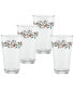 Фото #1 товара Nutcracker Holly Tapered Cooler Glasses, Set of 4