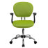 Фото #3 товара Mid-Back Apple Green Mesh Swivel Task Chair With Chrome Base And Arms