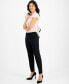 Фото #3 товара Women's Fly-Front Hollywood Waist Pants