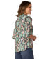 ფოტო #6 პროდუქტის Petite Printed Ruffled 3/4-Sleeve Top