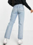 ONLY Robyn distressed straight leg jeans in light blue wash