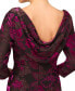 Фото #5 товара Women's Metallic Velvet Cowl-Back Dress