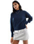 Фото #1 товара & Other Stories mock neck sweater in dark blue