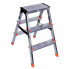 3-step folding ladder Krause 120397 Silver Aluminium