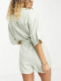 Фото #3 товара Rhythm maisy check vacay romper in sage