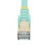 Фото #7 товара StarTech.com 0.50m CAT6a Ethernet Cable - 10 Gigabit Shielded Snagless RJ45 100W PoE Patch Cord - 10GbE STP Network Cable w/Strain Relief - Aqua Fluke Tested/Wiring is UL Certified/TIA - 0.5 m - Cat6a - U/FTP (STP) - RJ-45 - RJ-45