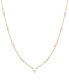 Фото #1 товара Macy's cultured Freshwater Pearl (4mm) & Diamond Accent Station 17" Collar Necklace in 14k Gold