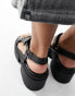 Public Desire Hazard chunky sandal with raffia in black