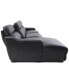 Фото #11 товара Gabrine 3-Pc. Leather Sectional with 2 Power Headrests & Chaise, Created for Macy's