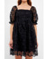 Фото #2 товара Women's Floral Embroidery Babydoll Dress