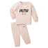 Puma Sponge X Minicat Crew Neck Sweatshirt & Jogger Set Toddler Girls Pink Casua