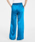 Фото #2 товара Women's Satin Wide-Leg Pajama Pants, Created for Macy's