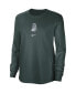 ფოტო #2 პროდუქტის Women's Green Distressed Michigan State Spartans Vintage-Like Long Sleeve T-shirt