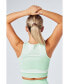 ფოტო #3 პროდუქტის Women's Recycled Colour Block Body Fit Racer Crop Top