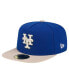 Фото #3 товара Men's Royal New York Mets Canvas A-Frame 59FIFTY Fitted Hat