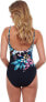 Gottex 296566 Women's Standard Dusk Bloom Round Neck One Piece, Multi Black, 40