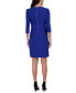 Фото #2 товара Women's Pleated Ruffled-Front Sheath Dress