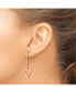 ფოტო #2 პროდუქტის Stainless Steel Polished Rose plated Triangle Dangle Earrings