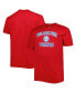 Фото #2 товара Men's Red Philadelphia 76ers Big and Tall Heart and Soul T-shirt