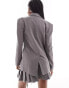 COLLUSION tie front blazer co-ord in grey 34 - фото #4