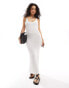 Фото #1 товара Mango crochet beach maxi dress in white