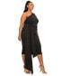 ფოტო #3 პროდუქტის Plus Size Esme Front Draped Sash Dress