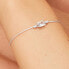 Fancy Infinite White Cubic Zirconia Lace Bracelet FIW112