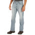 Фото #1 товара George Casual Bootcut Jeans Men's Light Blue Cotton Blend Pull On Stretch 38X32