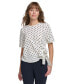 ფოტო #5 პროდუქტის Women's Side-Tie Cuffed-Sleeve Blouse