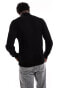 River Island slim roll neck jumper in black