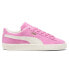 Фото #1 товара Puma Suede Neon Lace Up Womens Pink Sneakers Casual Shoes 39869401