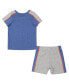 Infant Boys and Girls Royal, Heather Gray Florida Gators Norman T-shirt and Shorts Set