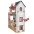 EUREKAKIDS Wooden dollhouse with elevator