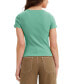 Фото #2 товара Women's Slim Fit Honey Ribbed Logo T-Shirt