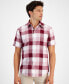 Фото #1 товара Men's Burke Regular-Fit Check Button-Down Shirt, Created for Macy's