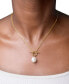 Фото #2 товара Macy's cultured Freshwater Pearl (14 x 12mm) 16" Toggle Necklace in 14k Gold-Plated Sterling Silver